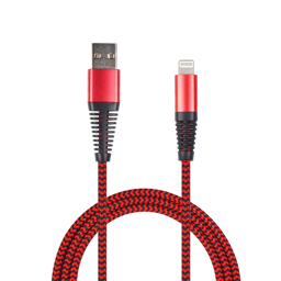Show details for USB Datenkabel - Apple 8pin - Nylon-Ummantelung - Metallstecker - Rot Picture of USB Datenkabel - Apple 8pin - Nylon-Ummantelung - Metallstecker - Rot