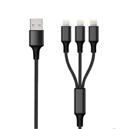 Show details for 3 in 1 USB Ladekabel - schwarz - 150cm  Picture of 3 in 1 USB Ladekabel - schwarz - 150cm