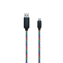 Zeige Details für USB Datenkabel "Tricolor" - mit LED-Beleuchtung - 100cm Bild von USB Datenkabel "Tricolor" - mit LED-Beleuchtung - 100cm