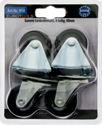 Zeige Details für Gummi-Lenkrollensatz 40 mm Bild von Gummi-Lenkrollensatz 40 mm