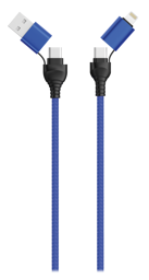 Bild von 4 in 1 USB / Type C Datenkabel - blau - 120cm