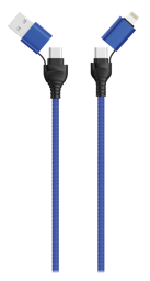 Zeige Details für 4 in 1 USB / Type C Datenkabel blau 120cm Bild von 4 in 1 USB / Type C Datenkabel blau 120cm
