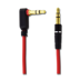 Picture of AUX-Kabel 90° 3,5mm Klinkenstecker <-> 3,5mm Klinkenstecker 1,5m, rot