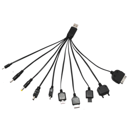 Picture of Universal 10 in 1 USB Ladekabel - schwarz