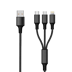 Picture of 3in1 USB Ladekabel schwarz - Mirco USB & für Apple 8pin & USB Type C
