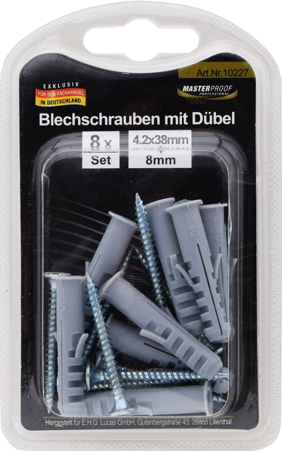 Picture of Blechschrauben 4 x 38mm mit Dübel 8mm