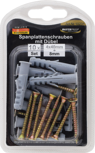 Picture of Spanplattenschrauben 4 x 40mm mit Dübel 8mm