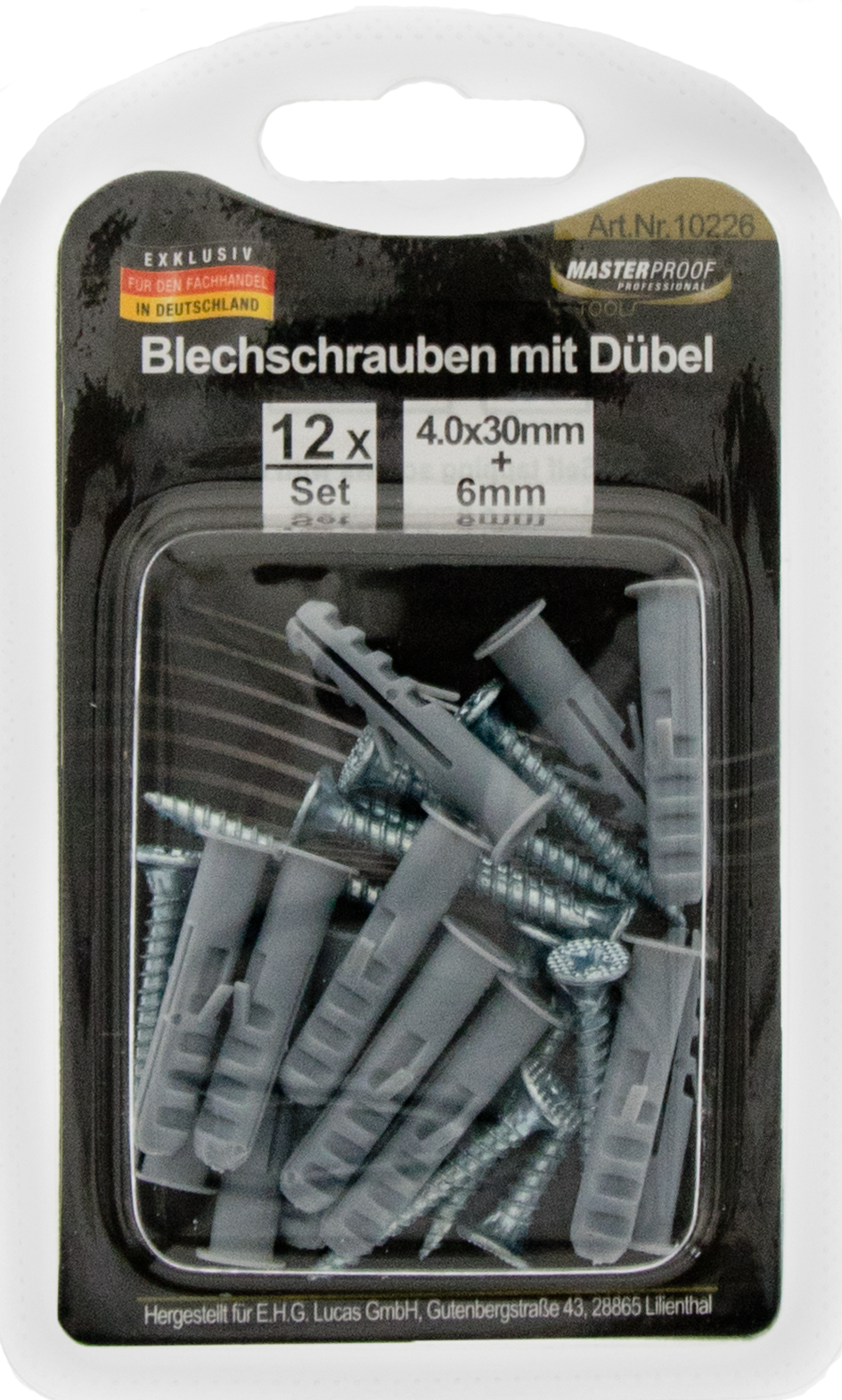 Picture of Blechschrauben 4 x 30mm mit Dübel 6mm