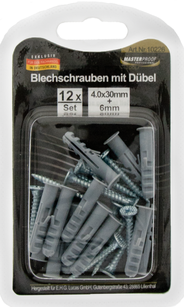 Picture of Blechschrauben 4 x 30mm mit Dübel 6mm