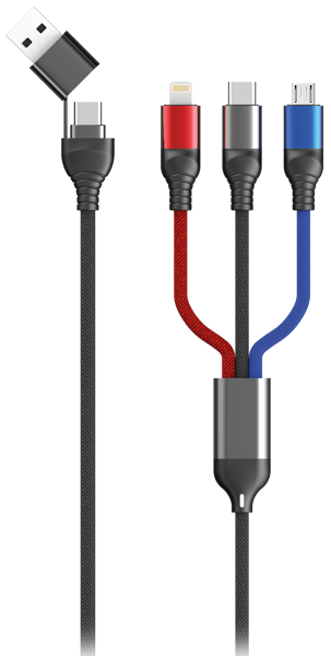 Picture of All in One USB / Type C Ladekabel - colormix - 120cm