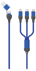Bild von All in One USB / Type C Ladekabel - blau - 120cm