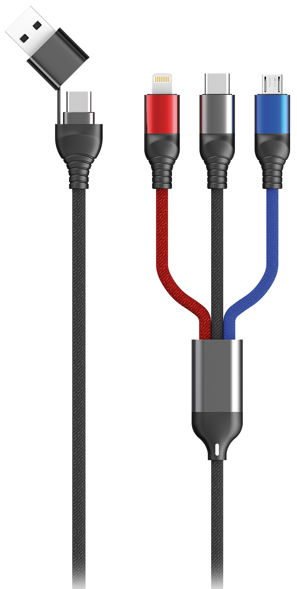 Bild von All in One USB / Type C Ladekabel colormix 120cm