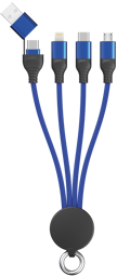 Bild von All in One USB / Type C Ladekabel blau 15cm