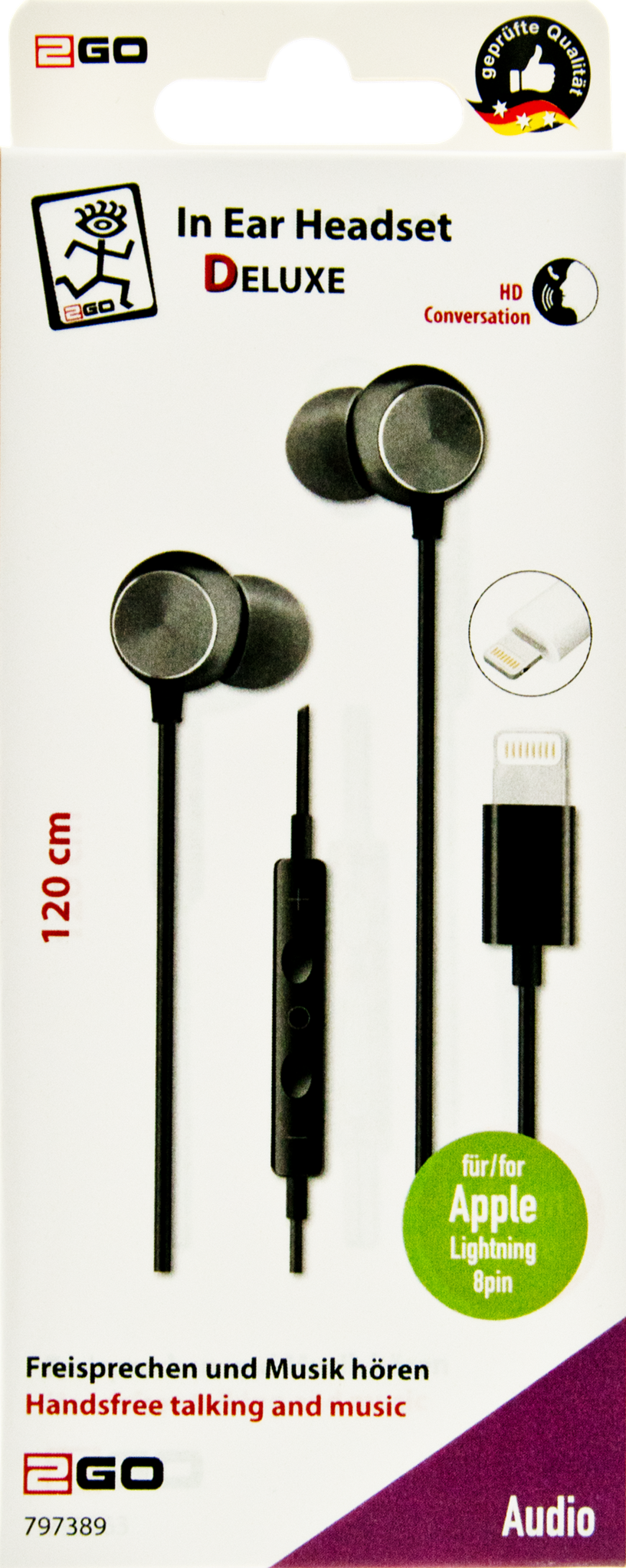 Bild von In-Ear-Headset Deluxe schwarz / anthrazit