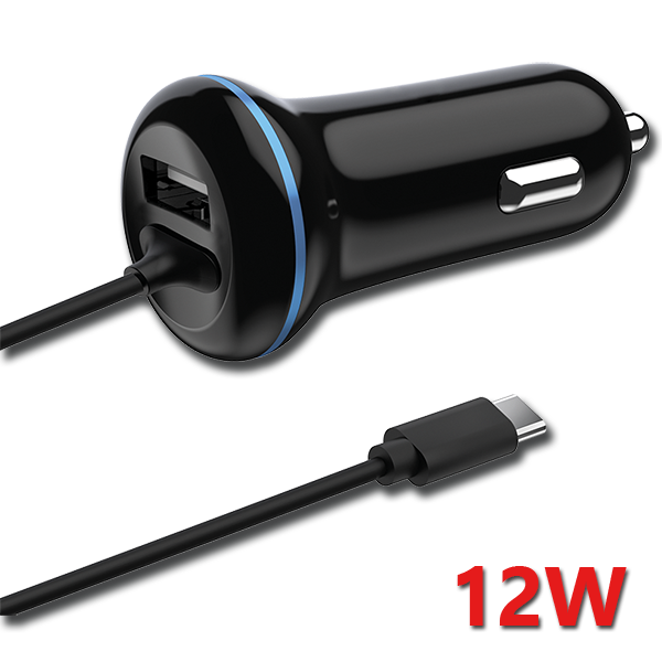 Bild von USB-Kfz-Ladegerät 12V/24V - schwarz