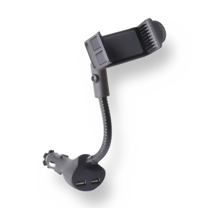 Bild von Universal Passivhalter - mit integriertem 2,1A Dual-USB Kfz-Ladegerät